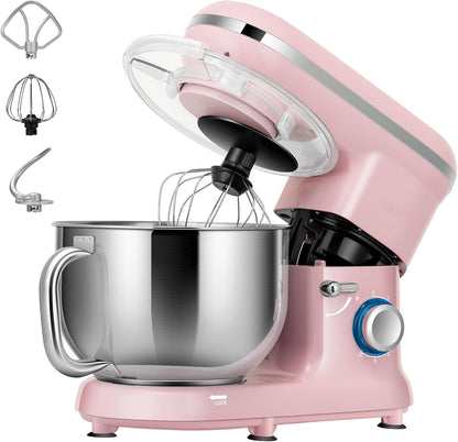 Stand Mixer, 660W 10 Speed 6 Quart Tilt-Head Kitchen Electric Food Mixer with Beater, Dough Hook, Wire Whip and Egg Separator