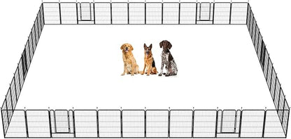 FXW Rollick Dog Playpen for Yard, RV Camping, 45 inch 48 Panels for Large Dogs│Patented