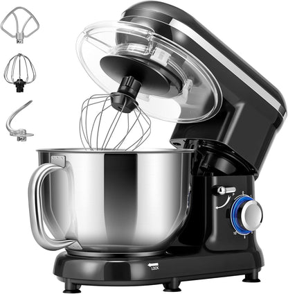 Stand Mixer, 660W 10 Speed 6 Quart Tilt-Head Kitchen Electric Food Mixer with Beater, Dough Hook, Wire Whip and Egg Separator