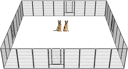 FXW Rollick Dog Playpen for Yard, RV Camping, 45 inch 48 Panels for Large Dogs│Patented